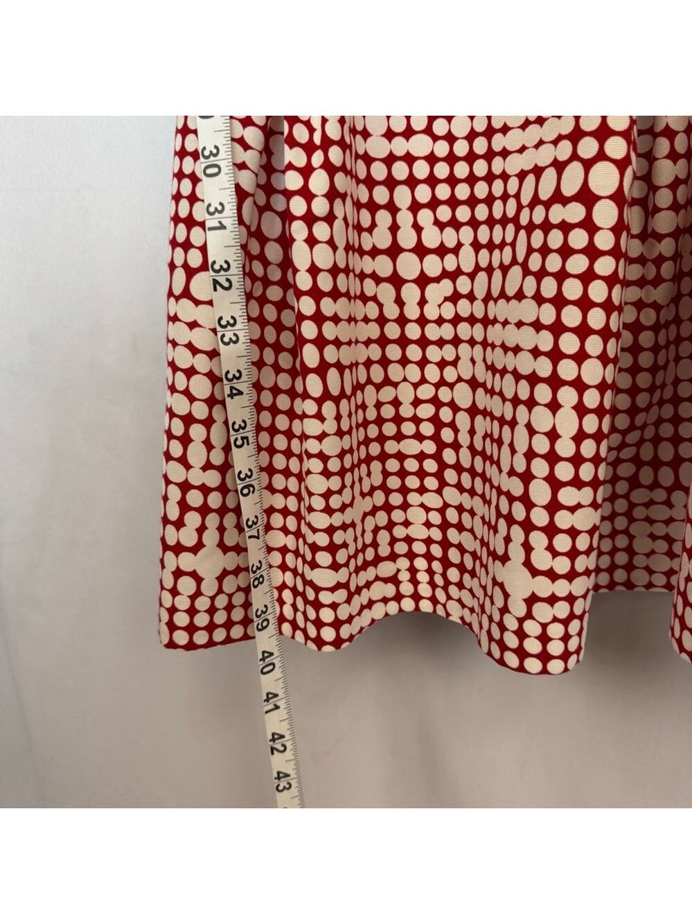 St. John Collection MidiDress Women's 10 Fit & Flare Red & White Sleeveless - Picture 7 of 13
